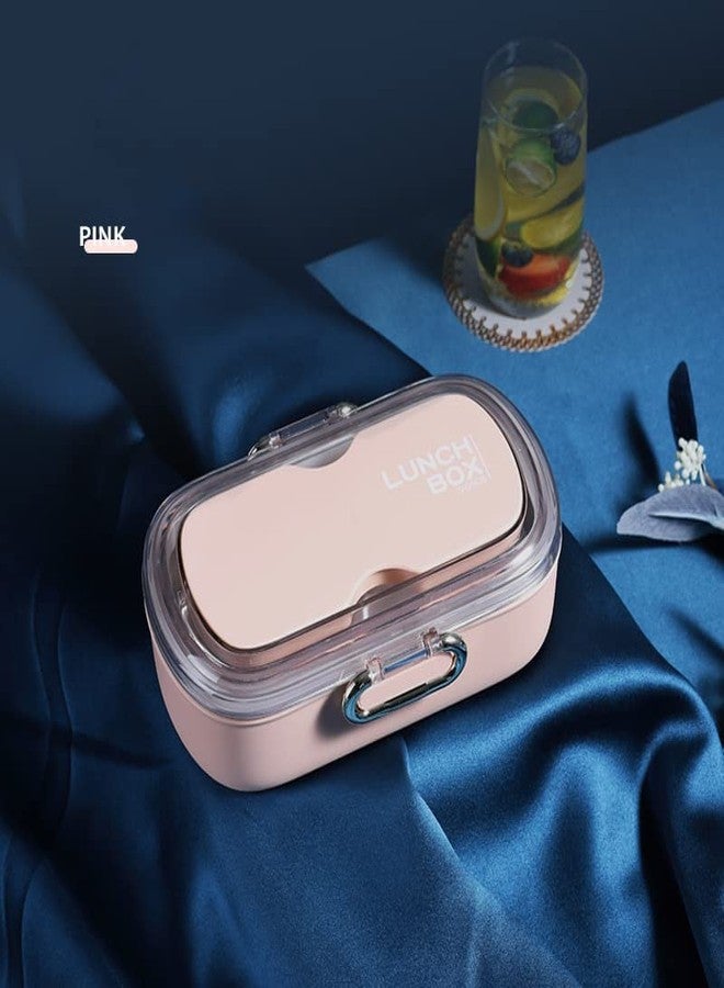 Invite Enterprise Thermal Insulation Double Layer Lunch Boxes Reusable Freezer Safe 2 Layer Portion Snack Containers for Adults and Kids.(Pack of 1) (2 Compartment Lunch Box) - Image 5